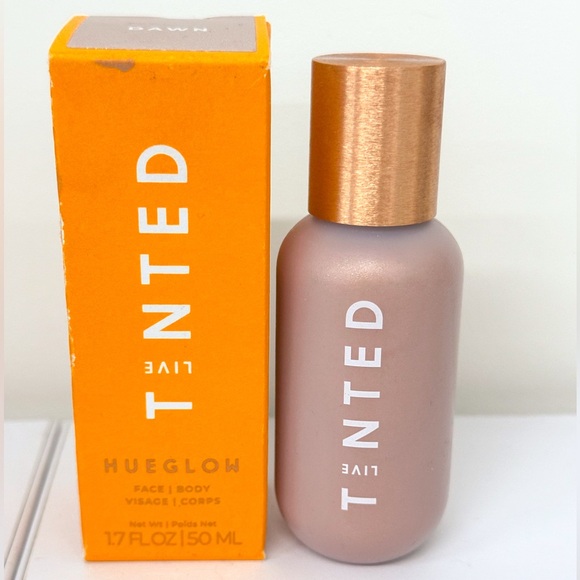 NWT Live Tinted Hueglow Jumbo Liquid Highlighter Drops in Color Dawn (Rose Gold) - Picture 4 of 13
